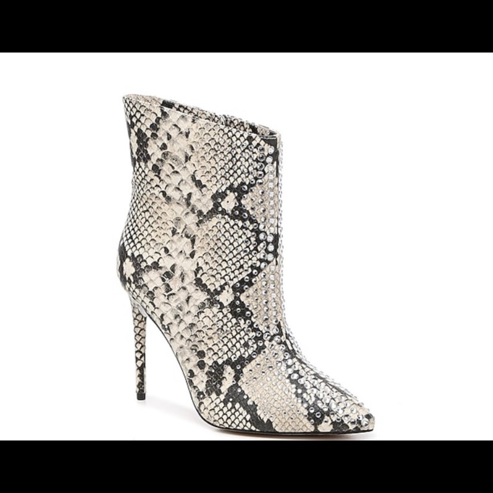 J Lo Snake Skin Booties